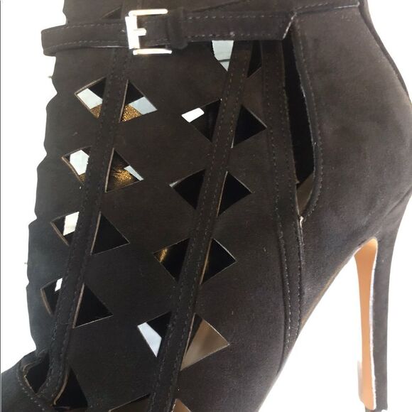 Report Laser Cut Faux Suede Stiletto Booties - Picture 8 of 12